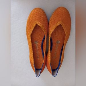 Rothy’s Size 8 Mustard Yellow Round Toe Flats NEW